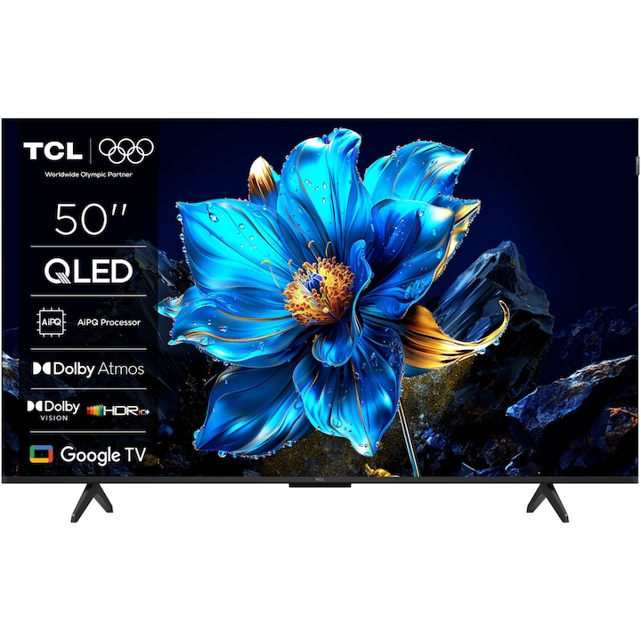 Televizor TCL QLED 50P7K, 126 cm, Smart Google TV, 4K Ultra HD, Clasa F (Model 2025)