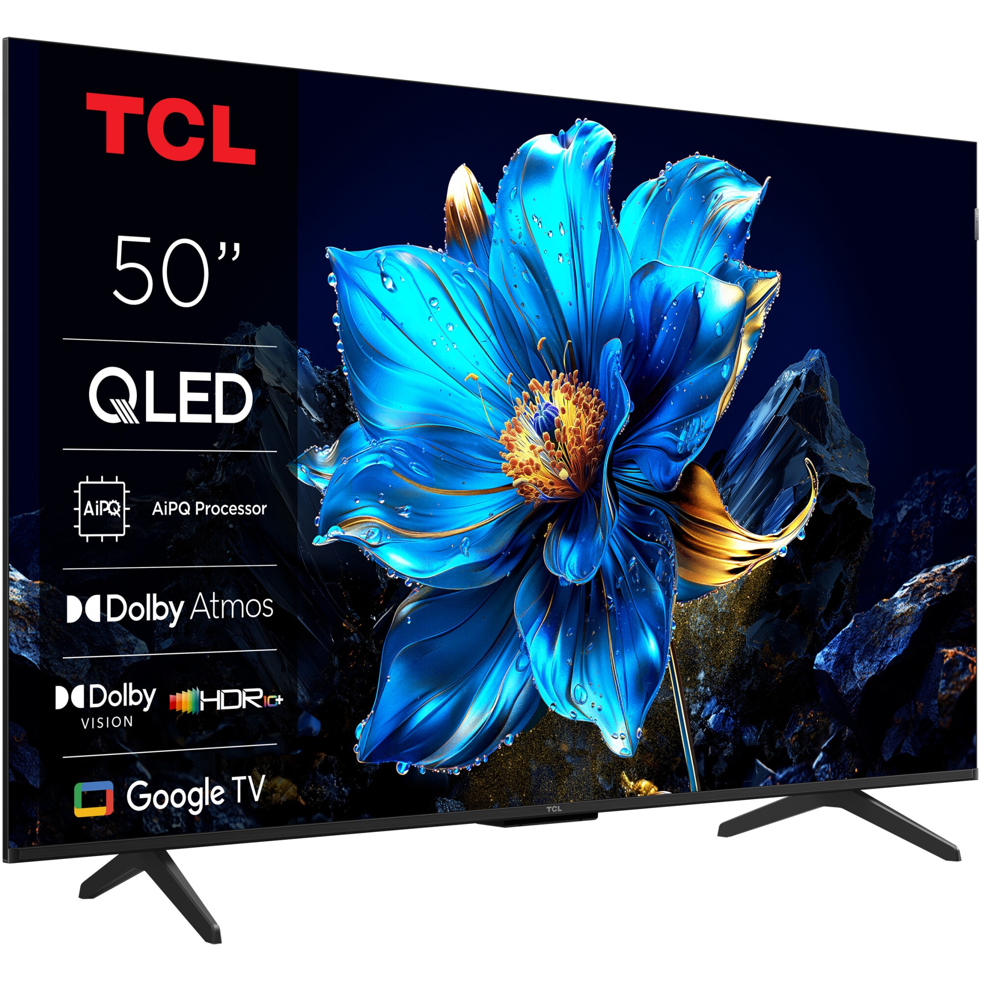 Televizor TCL QLED 50P7K, 126 cm, Smart Google TV, 4K Ultra HD, Clasa F (Model 2025)