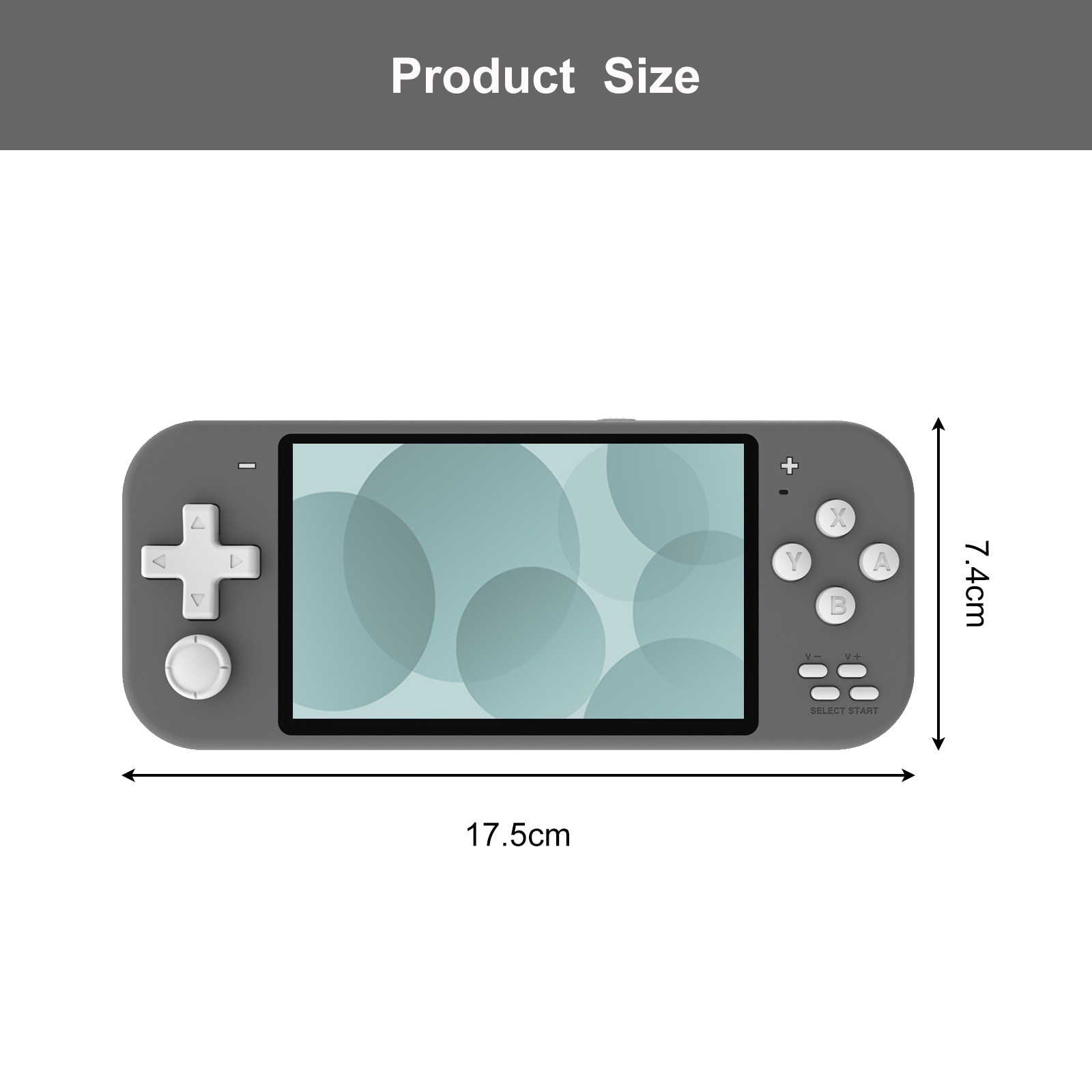 Consola portabila jocuri, NUODWELL, Cu casti audio, Ecran 4.3 inch, Redare muzica/video/e-book, Peste 6000 de jocuri instalate, Acumulator 1500 mah, Usor de utilizat si de transportat, ABS, 17.5x7.5cm, Gri