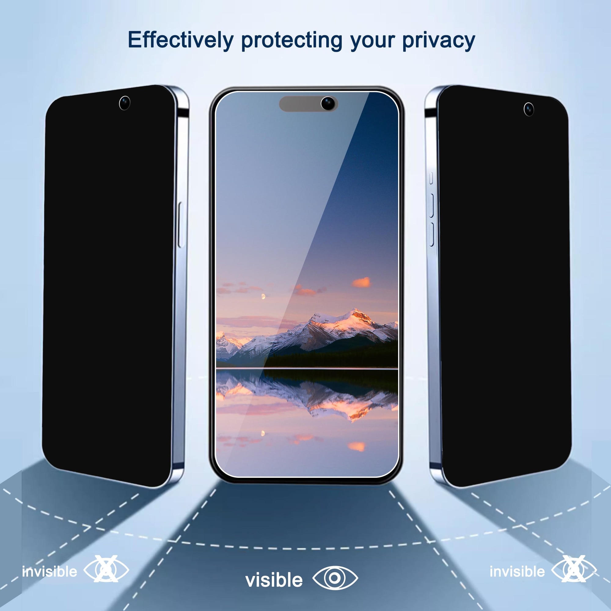 Folie Protectie Privacy compatibila cu iPhone16 pro max, Sticla Templata 9H+, cu Kit de Aplicare Instanta si Functie Automata de Indepartare a Prafului, Claritate Super HD, Tratament Electronic Oleofobic si Anti Amprente