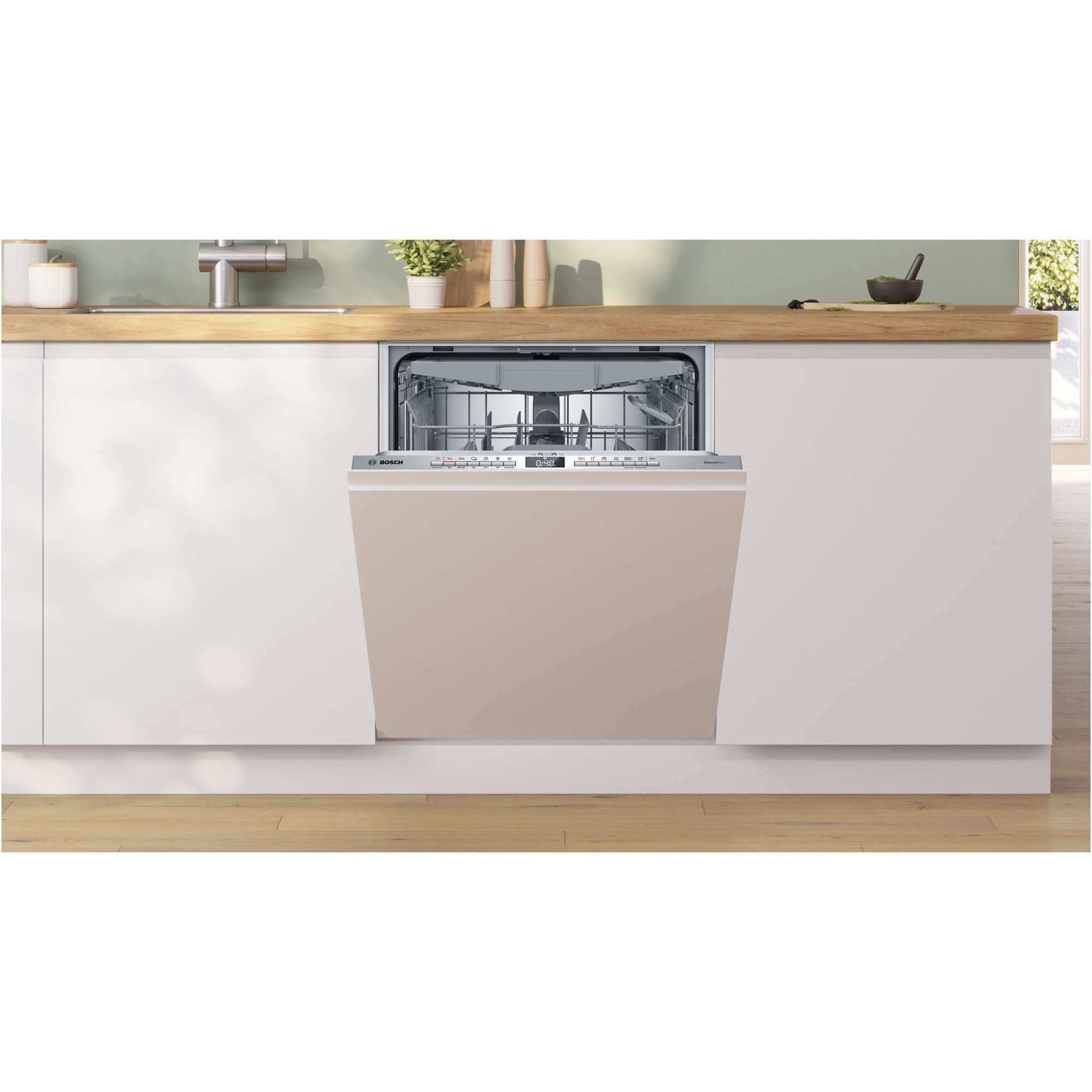 Masina de spalat vase incorporabila Bosch SMV4EVX08E, 14 seturi, 6 programe, EfficientDry, Tab-count, Silence Plus, Sistem Rackmatic, InfoLight, EcoSilence Drive, Home Connect, 60 cm, Clasa B