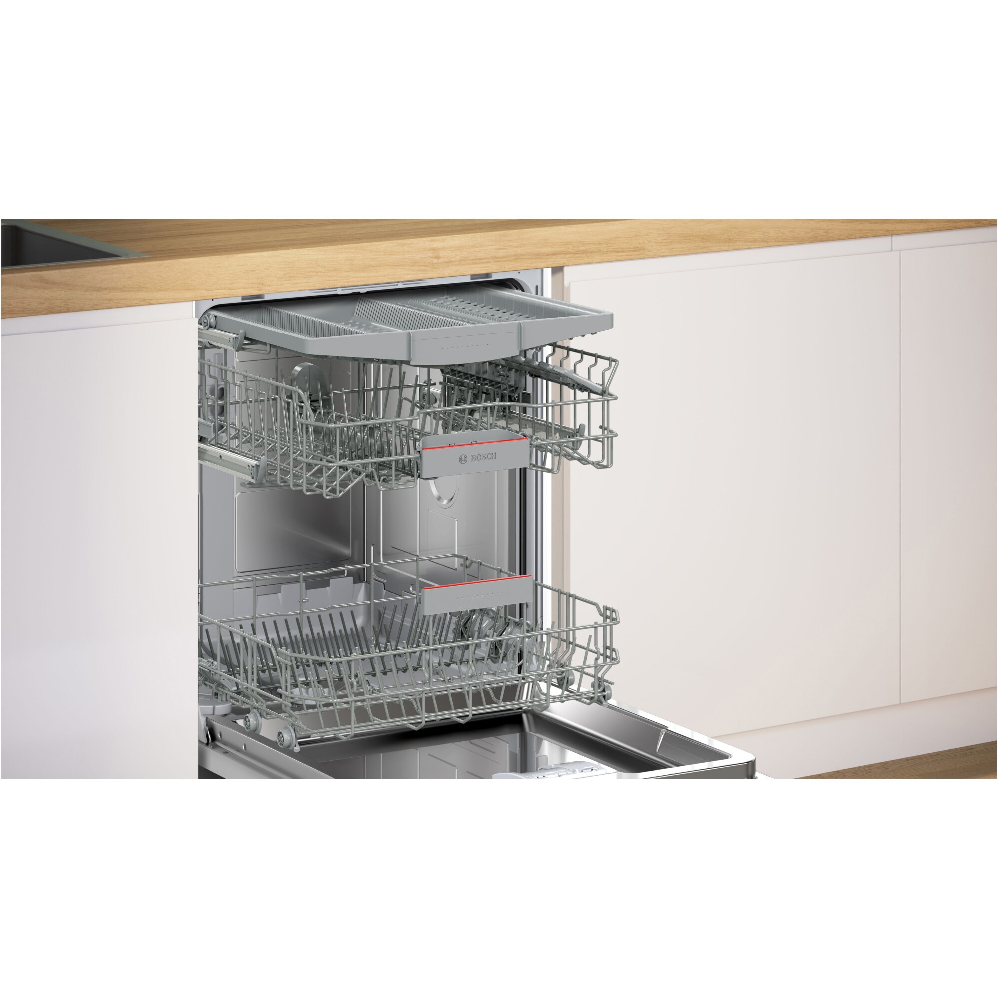Masina de spalat vase incorporabila Bosch SMV4EVX08E, 14 seturi, 6 programe, EfficientDry, Tab-count, Silence Plus, Sistem Rackmatic, InfoLight, EcoSilence Drive, Home Connect, 60 cm, Clasa B