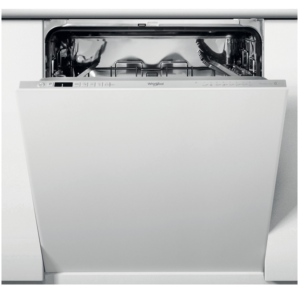 Masina de spalat vase incorporabila Whirlpool WRIC3C26P, 14 seturi, 8 programe, Clasa E, Motor Inverter, PowerClean Pro, Tehnologia al 6-lea Simt,Sistem Natural Dry, 60 cm