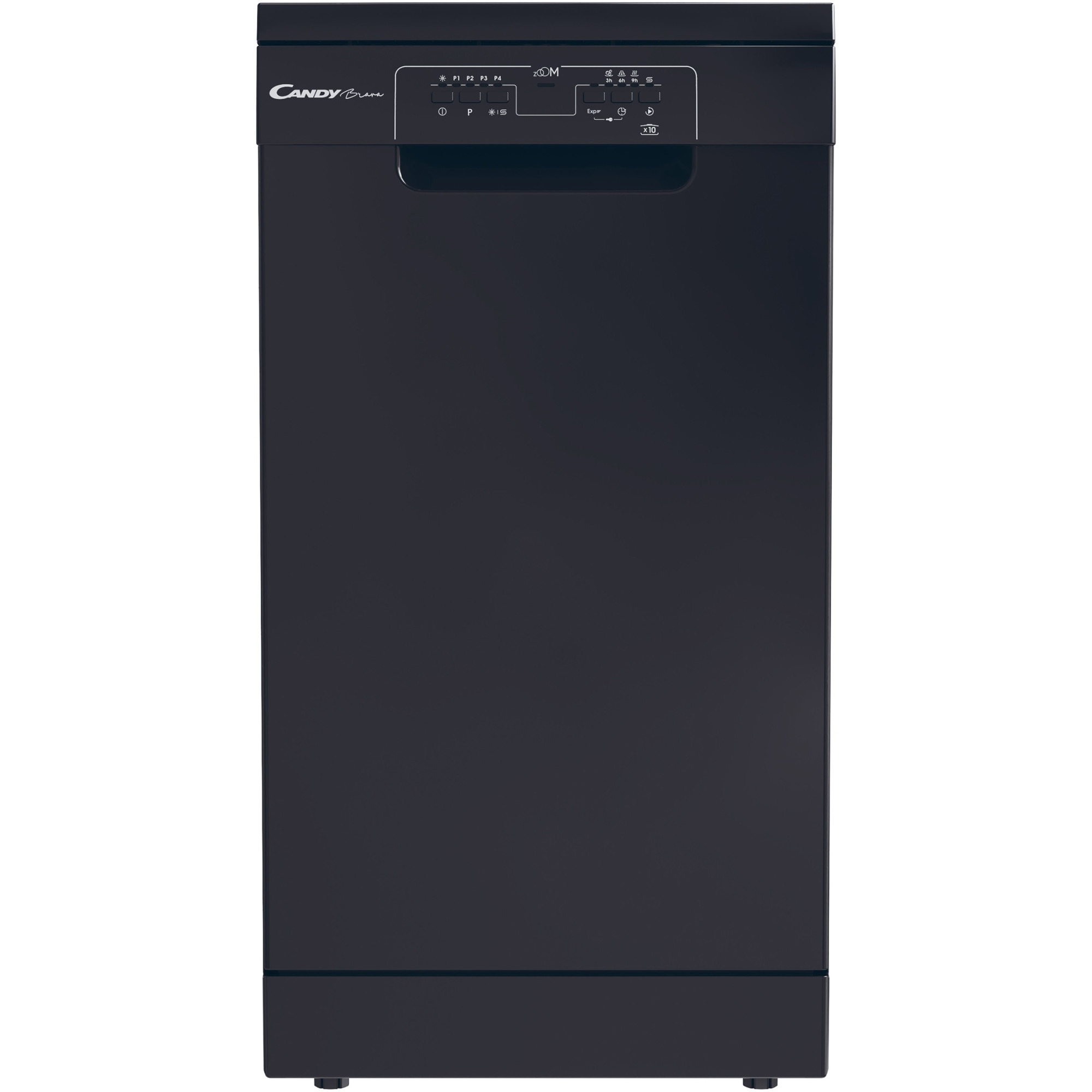 Masina de spalat vase Candy CDPH 2L1047B, 10 seturi, 5 programe, Clasa E, 45 cm, Negru