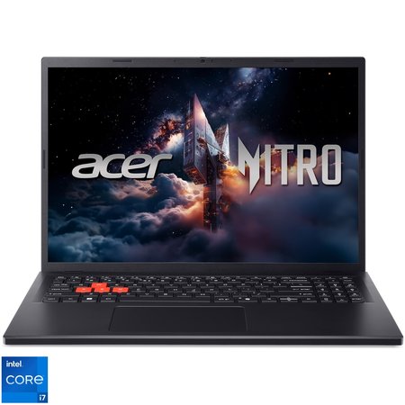 Laptop Gaming Acer Nitro Lite 16 NL16-71G-751G cu procesor Intel® Core™ i7-13620H pana la 4.90 GHz, 16'', WUXGA, IPS, 165Hz, 16GB DDR5 RAM, 512GB SSD, NVIDIA® GeForce RTX™ 3050 6GB GDDR6, No OS, Shale Black