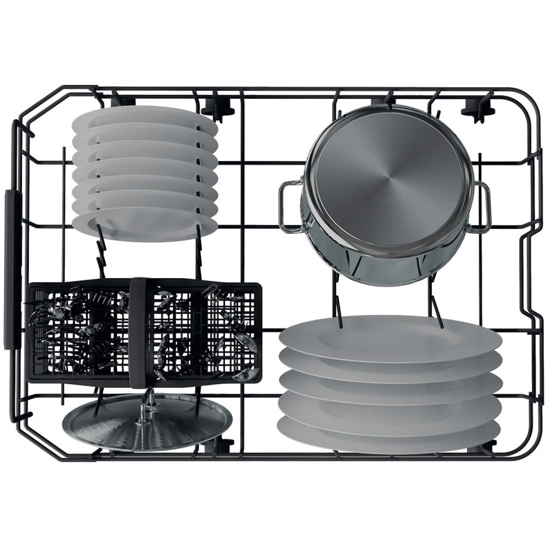 Masina de spalat vase incorporabila Whirlpool WSIC3M27C, 10 seturi, 6 programe, 6th Sense, Clasa E, 45 cm