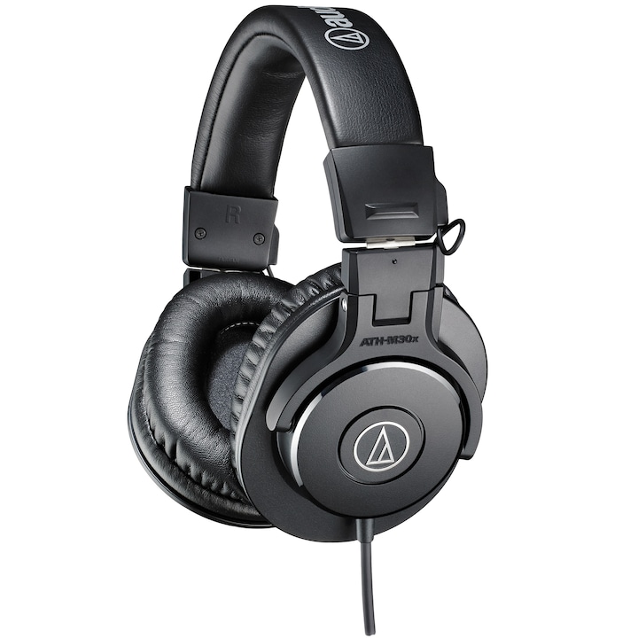 Casti audio tip Dj Audio-Technica ATH-M30x, Negru