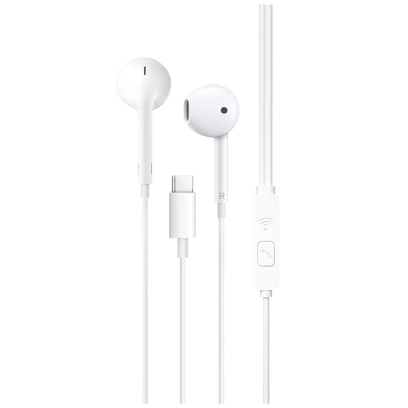 Casti cu fir, in-ear, USB Type-C, cablu 1.2m, alb