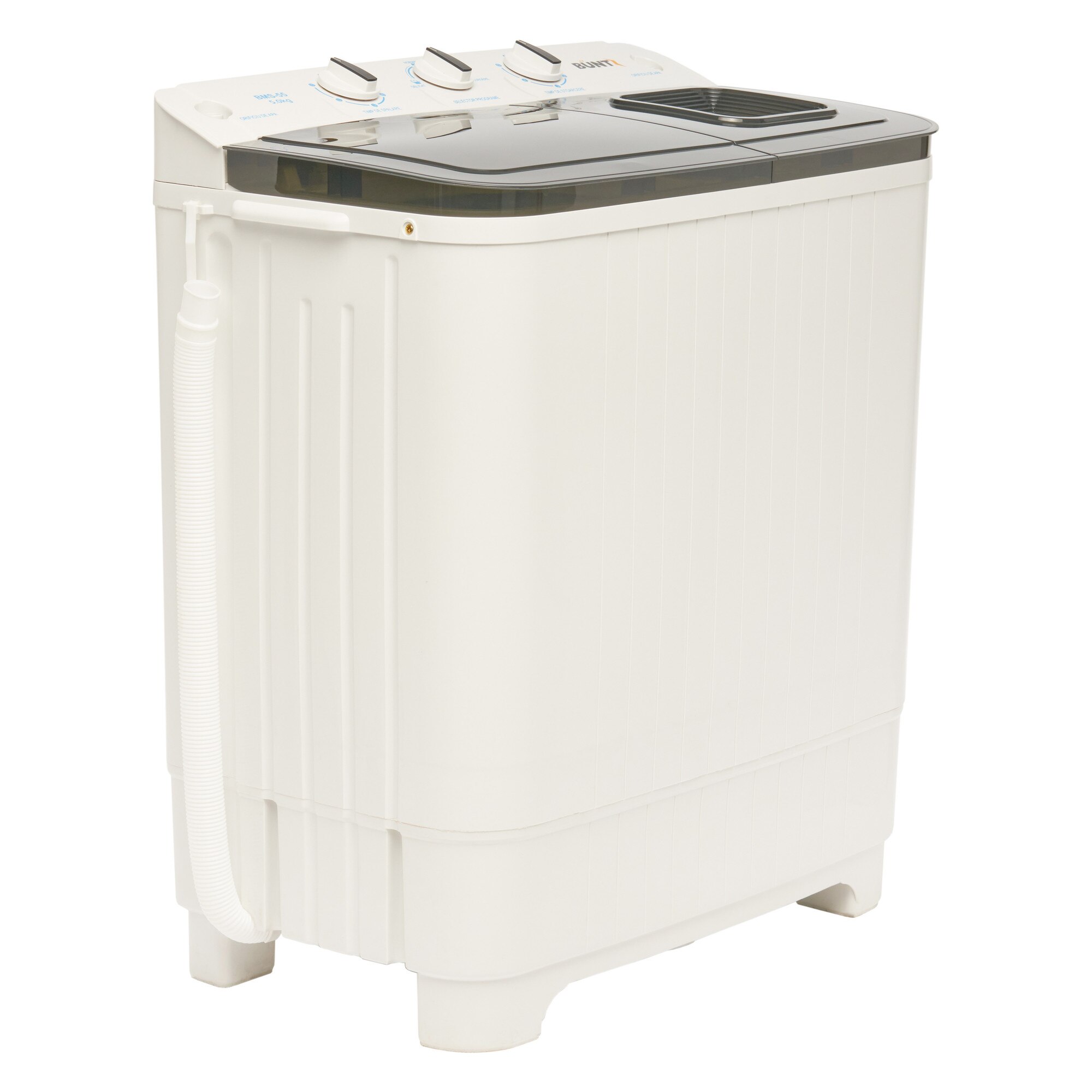 Masina de spalat rufe semiautomata Büntz BMS-55, 5 Kg, Capacitate rufe stoarcere 3Kg, 300 W, Negru