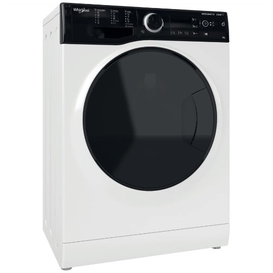 Masina de spalat rufe Slim Whirlpool WRSB7259DEU, 7 kg, 1200 rpm, Clasa B, Motor Inverter, Display Big digital, Negru