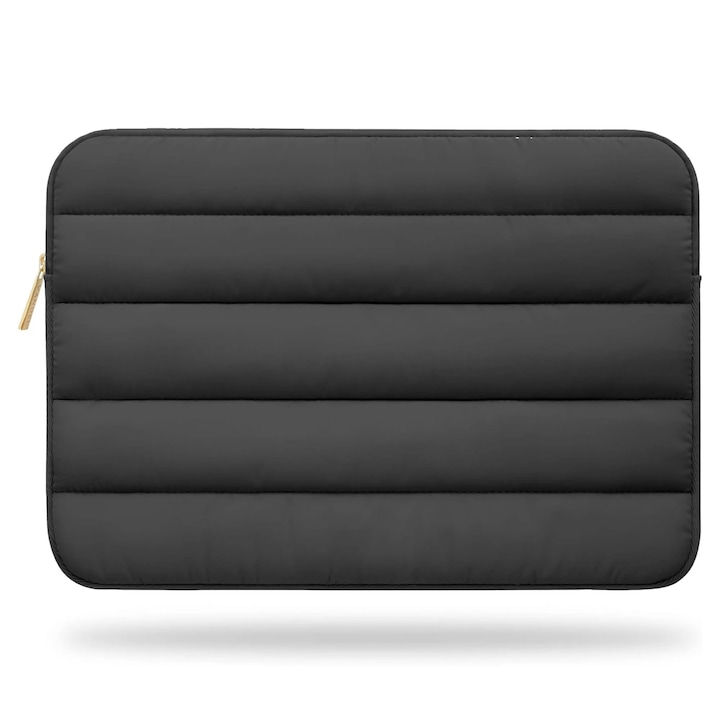 Geanta Laptop portabila Timebox, 14'', 15'', 16'' inch, pentru Notebook, Ultrabook, captusit interior cu microfibra, impermeabila, Compatibila MacBook Pro/Air, Asus, Dell, HP, Lenovo, Negru