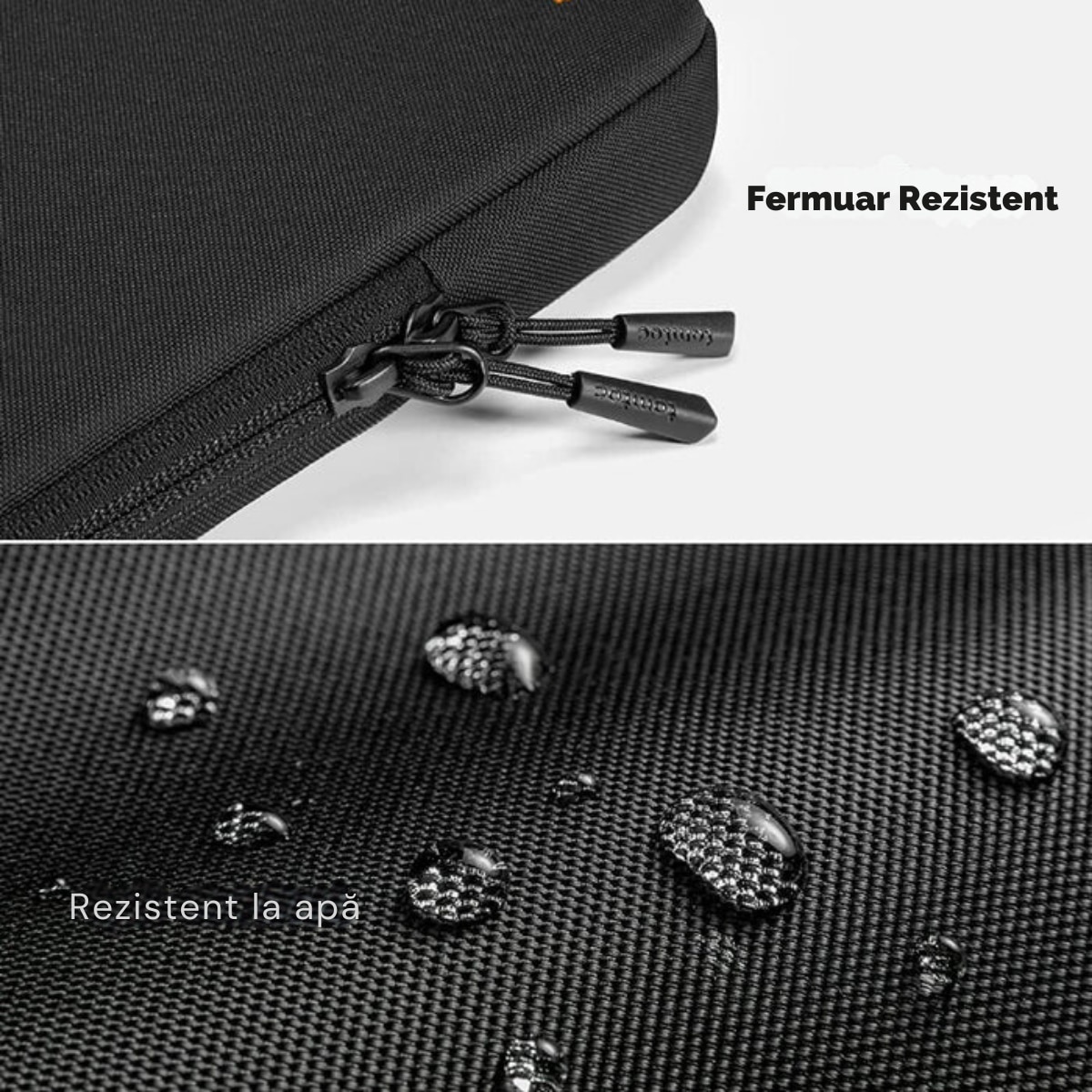 Husa de Protectie si Transport Laptop / Tableta de 14 Inch, Dasbo®, Impermeabila, Rezistenta la socuri, Fermoar rezistent, cu Burete moale impotriva socurilor, Colturi intarite, Compatibila Universal, Negru