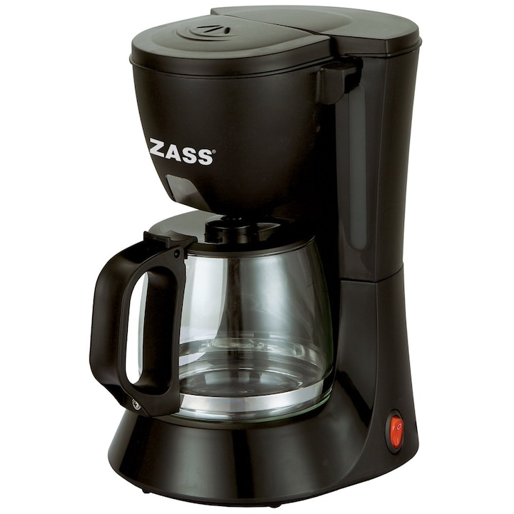 Cafetiera Zass ZCM 02, Putere 600W, Rezervor 0,6L, 4-6 cesti, sistem anti-picurare, plita.Negru