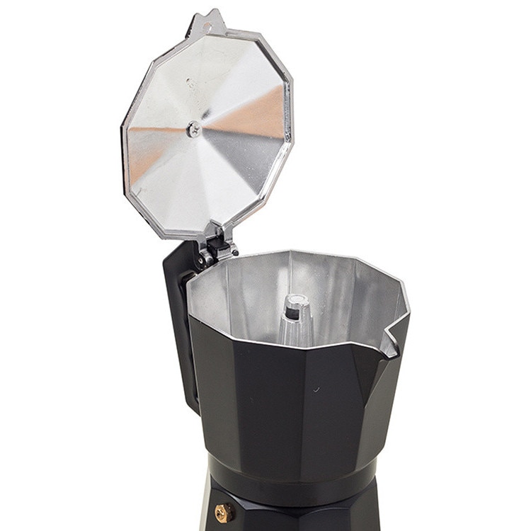 Filtru de cafea, Zola®, din aluminiu, cu maner, 150 ml, pentru 3 cesti, negru