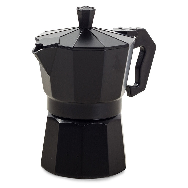 Filtru de cafea, Zola®, din aluminiu, cu maner, 150 ml, pentru 3 cesti, negru