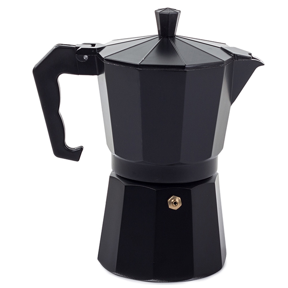 Filtru de cafea, Zola®, din aluminiu, cu maner, 150 ml, pentru 3 cesti, negru