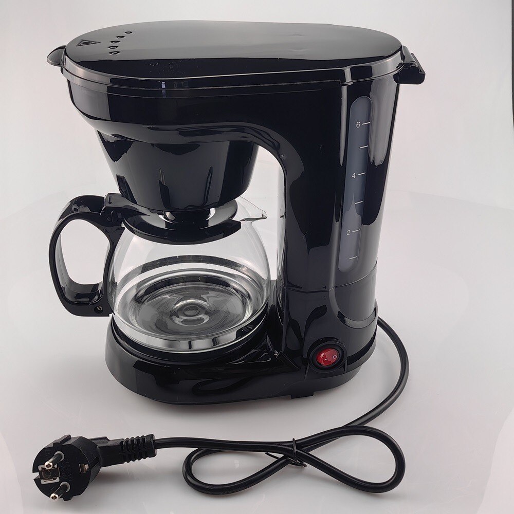 Cafetiera cu carafa din borosilicata 750ml, filtru reutilizabil, sistem anti-picurare, neagra, 17x24x25cm