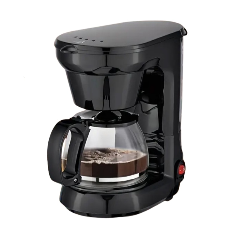 Cafetiera cu carafa din borosilicata 750ml, filtru reutilizabil, sistem anti-picurare, neagra, 17x24x25cm