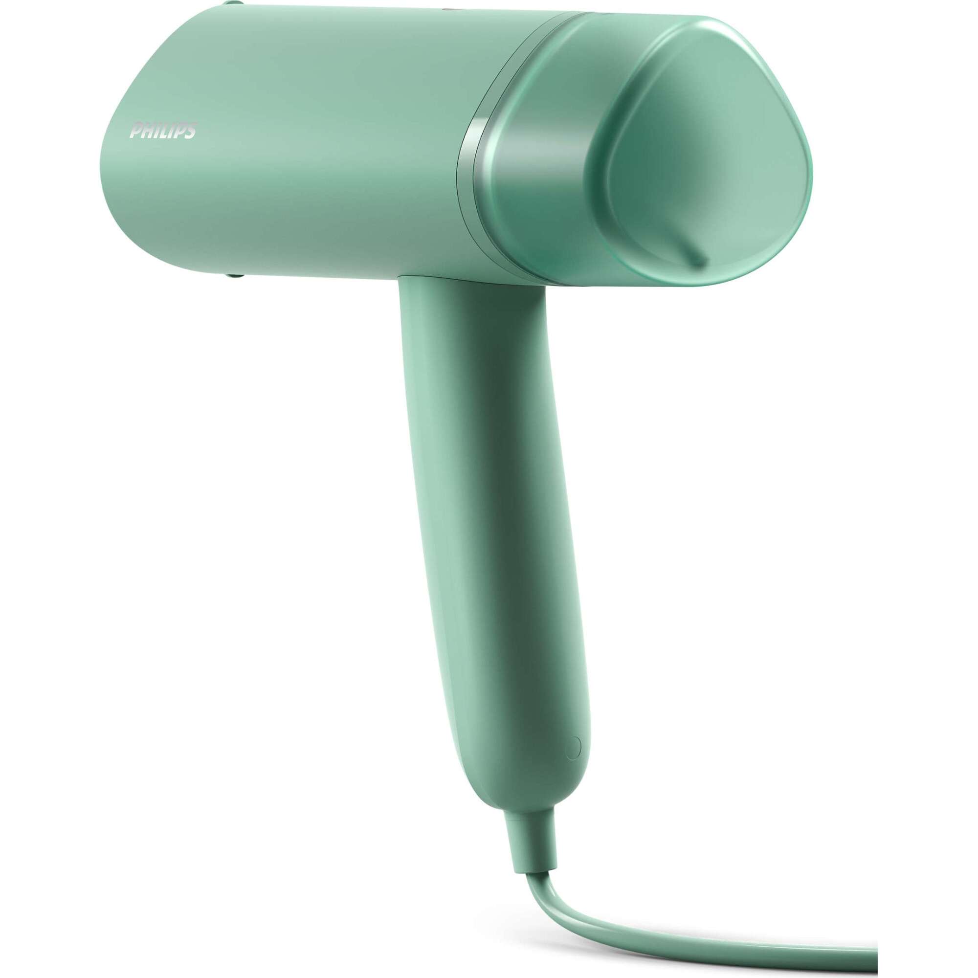 Aparat de calcat vertical cu aburi Philips Seria 3000 STH3010/70, 1000 W, 20 g/min, compact si pliabil, rezervor detasabil 100 ml, husa, Turcoaz