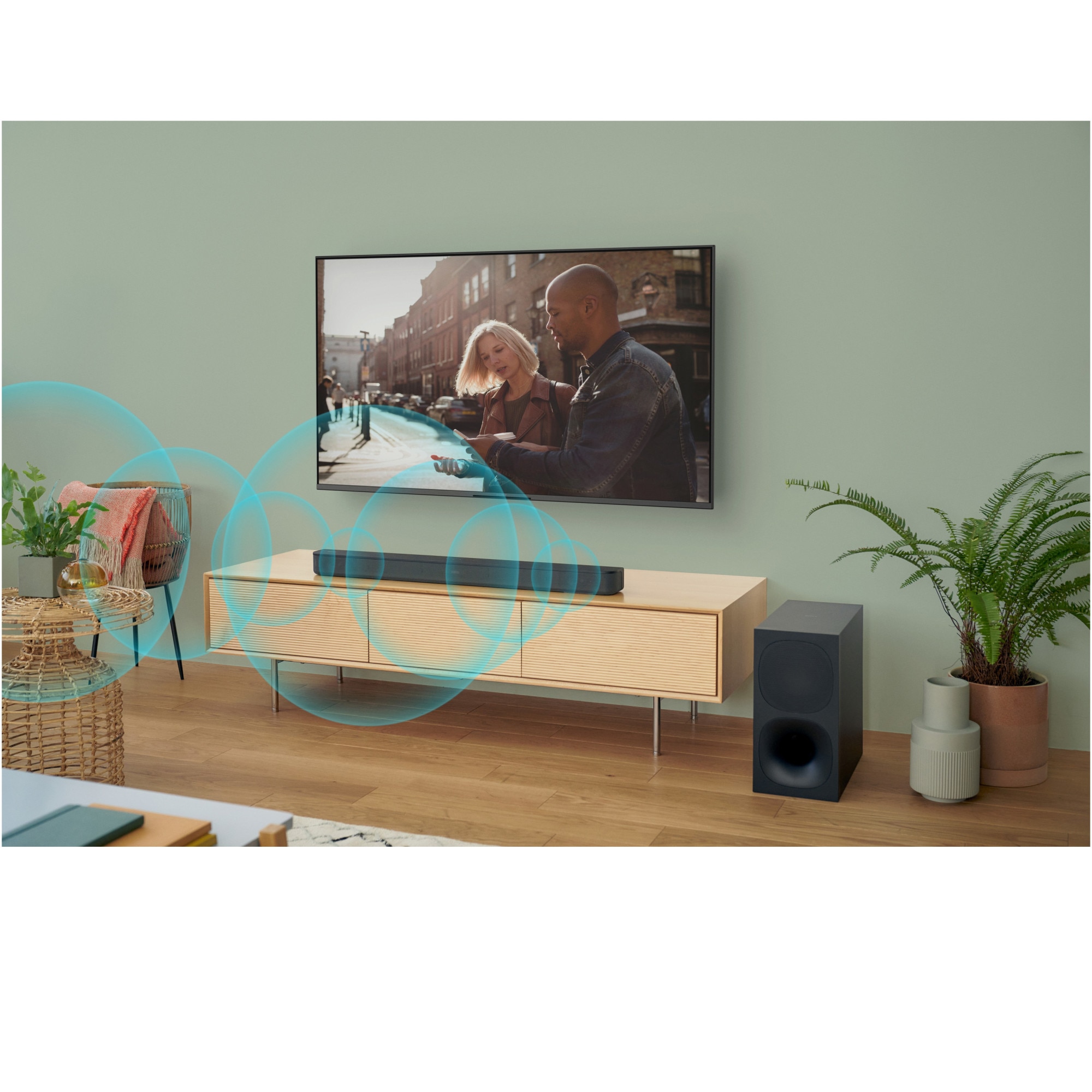 Soundbar Sony HT-S400, 2.1ch, 330 W, Bluetooth, Subwoofer wireless, Dolby Digital, Negru