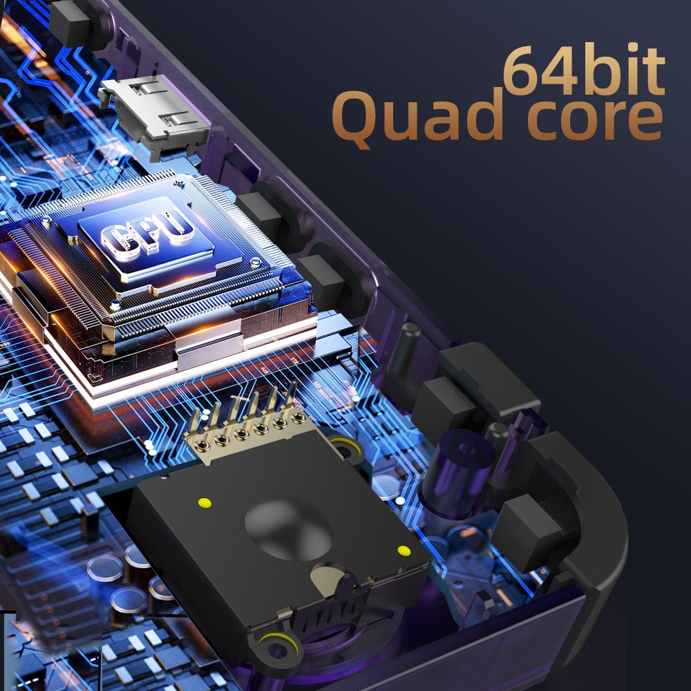 Consola R36H portabila retro Bluvista®, microSD 64GB, 15000 jocuri, ArkOS 2.0, IPS LCD 3.5" 640x480, CPU RK3326, GPU MALI-G31MP2, 1GB DDR3L, Emulator N64 PSP PS1 PlayStation Sega, Alb