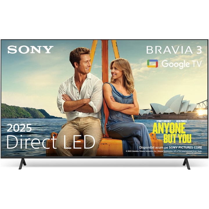 Televizor Sony BRAVIA 3 LED 50S35, 126 cm, Smart Google TV, 4K Ultra HD, Clasa E (Model 2025)
