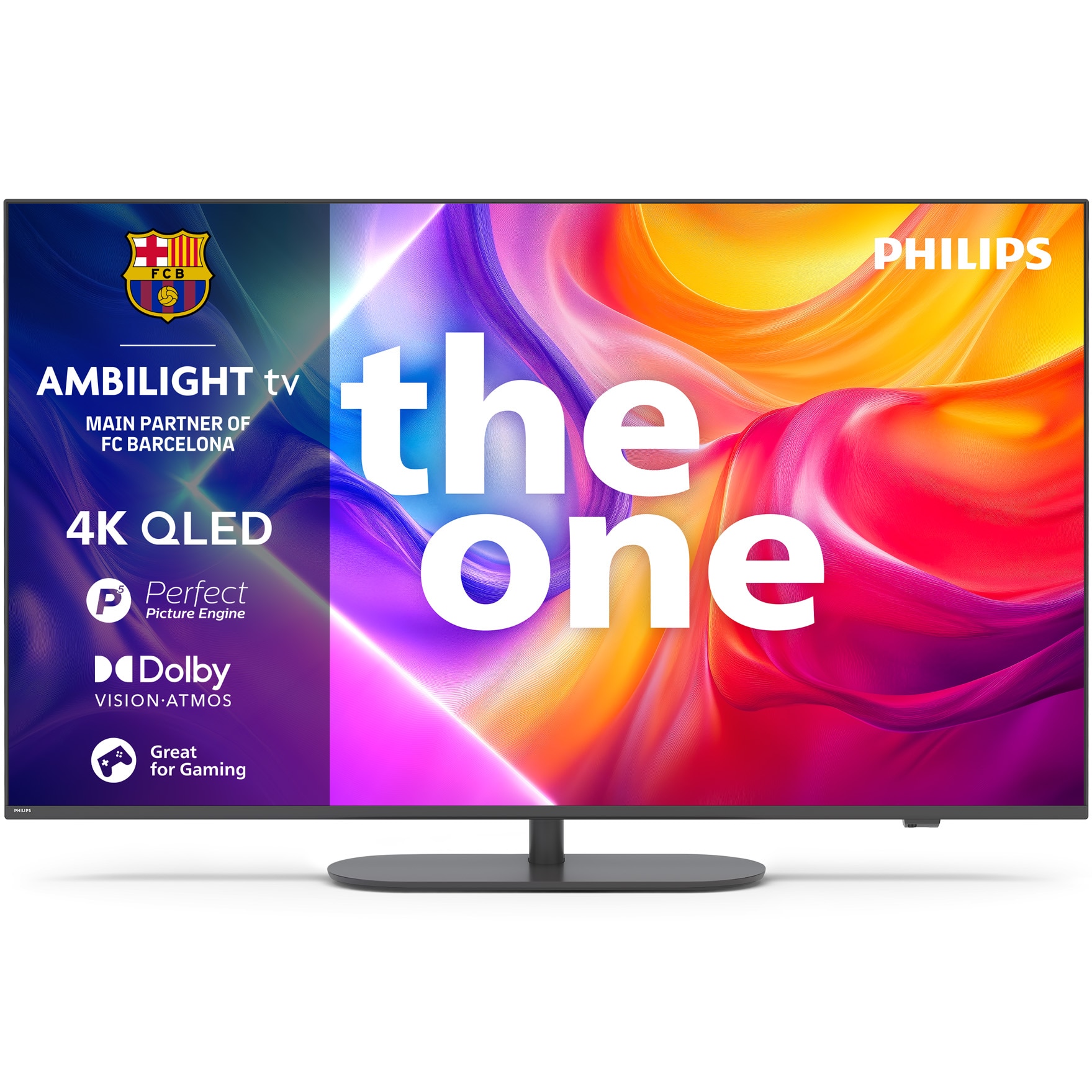 Televizor Philips AMBILIGHT tv QLED 55PUS9010, 139 cm, Smart TV, 4K Ultra HD, 100 Hz, Clasa F (Model 2025)
