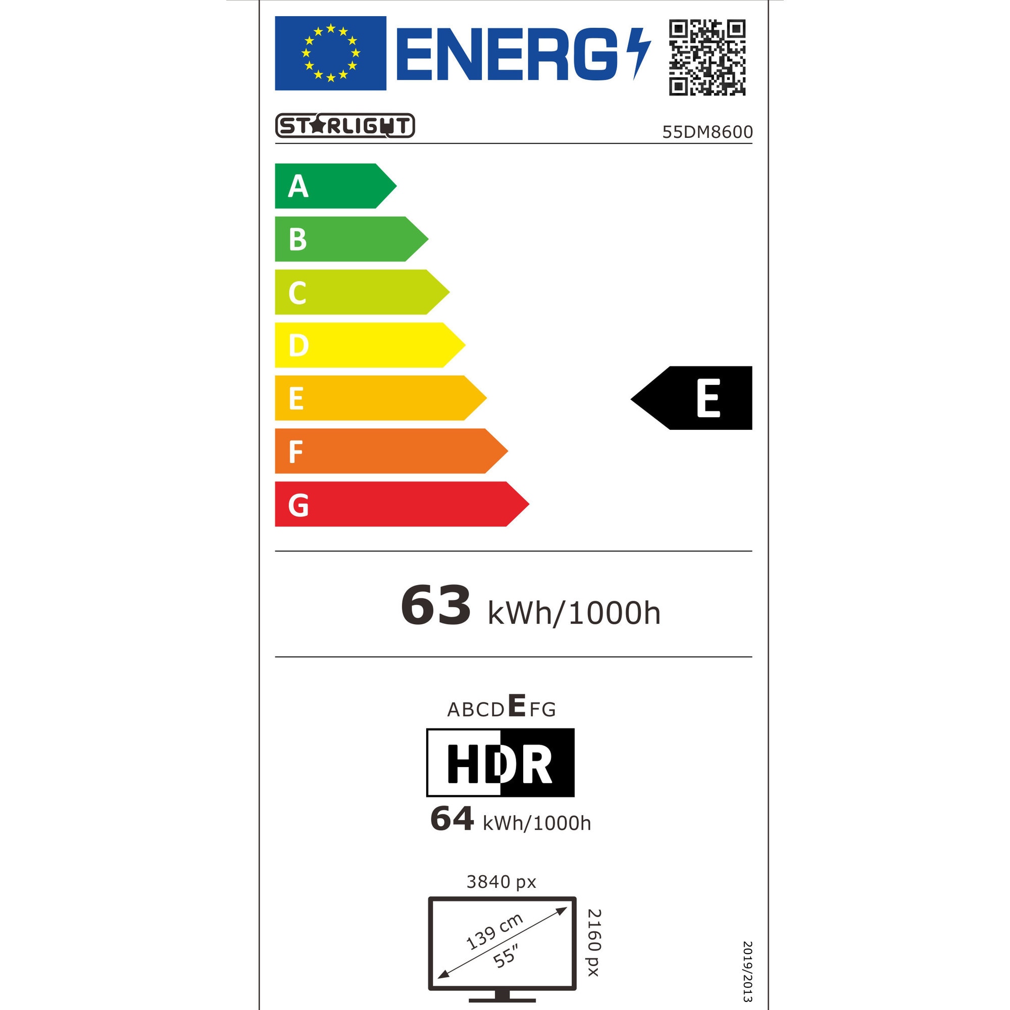 Televizor QLED Star-Light 55DM8600, 139 cm, Smart, 4K Ultra HD, Clasa E ( Model 2025 )