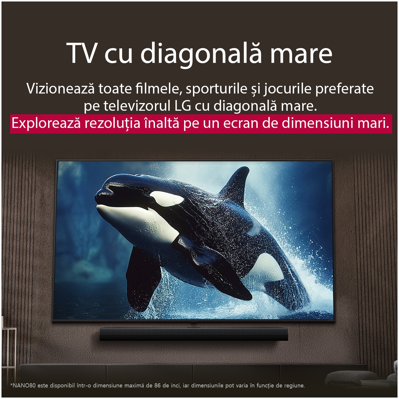 Televizor LG NanoCell 55NANO80A3B, 139 cm, Smart, 4K Ultra HD, Clasa G (Model 2025)