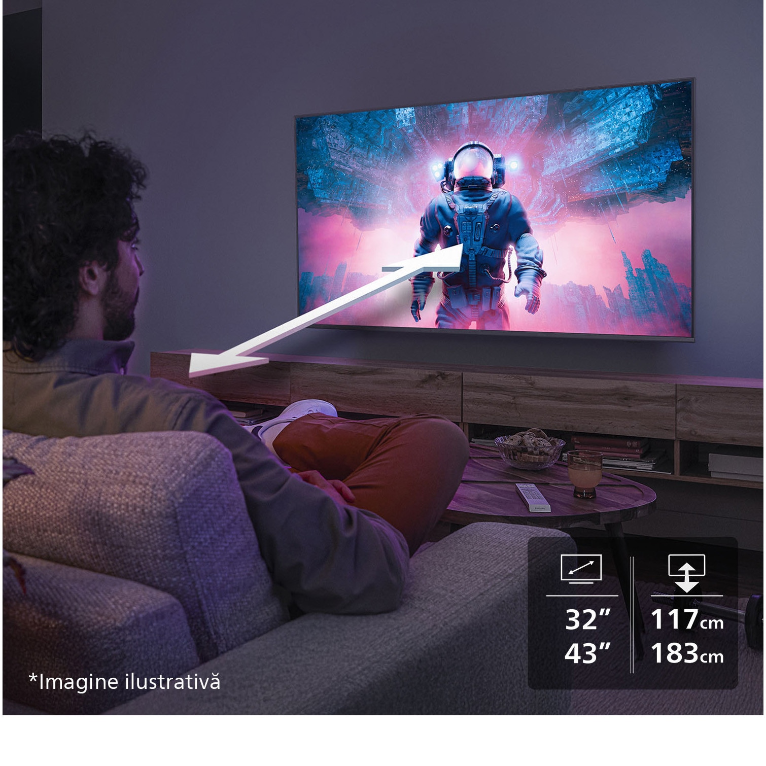 Televizor Philips LED 32PHS5500, 80 cm, HD, Clasa E (Model 2025)