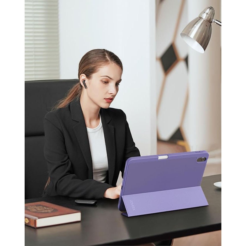 Husa de protectie pentru tableta, potrivita pentru iPad Air 11" 7/6generatii(M3/M2 )2025/2024, iPad Air 5/4 generatii 2022/2020 10.9 ", functie automata trezire/sleep, cu tava pentru stilouri, Violet