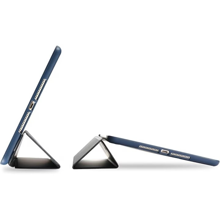 Husa pentru Samsung Galaxy Tab A11/A9 8, 7 inch, 2025/2023, TPU Smart Cover, set cu unghiuri de vizualizare dublu, Albastru intens