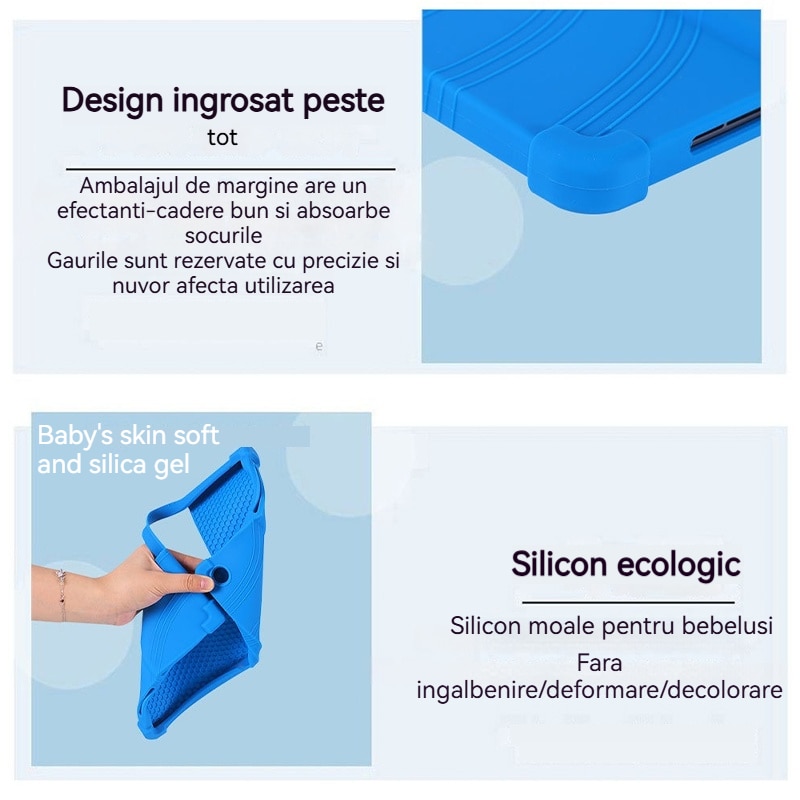 Husa pentru Lenovo Tab Plus 11.5 inch，Husa de protectie pentru tableta, Fudisenn®, Pentru Lenovo Tab Plus 2024, silicon, curcubeu, suport reglabil, protectie completa