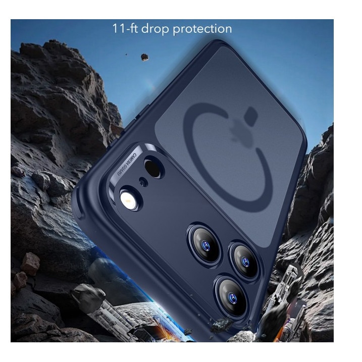 Husa ESR Classic HaloLock Compatibila Cu iPhone 17 Pro, Functie MagSafe, Protectie La Camera, Colturi Intarite, Frost Blue