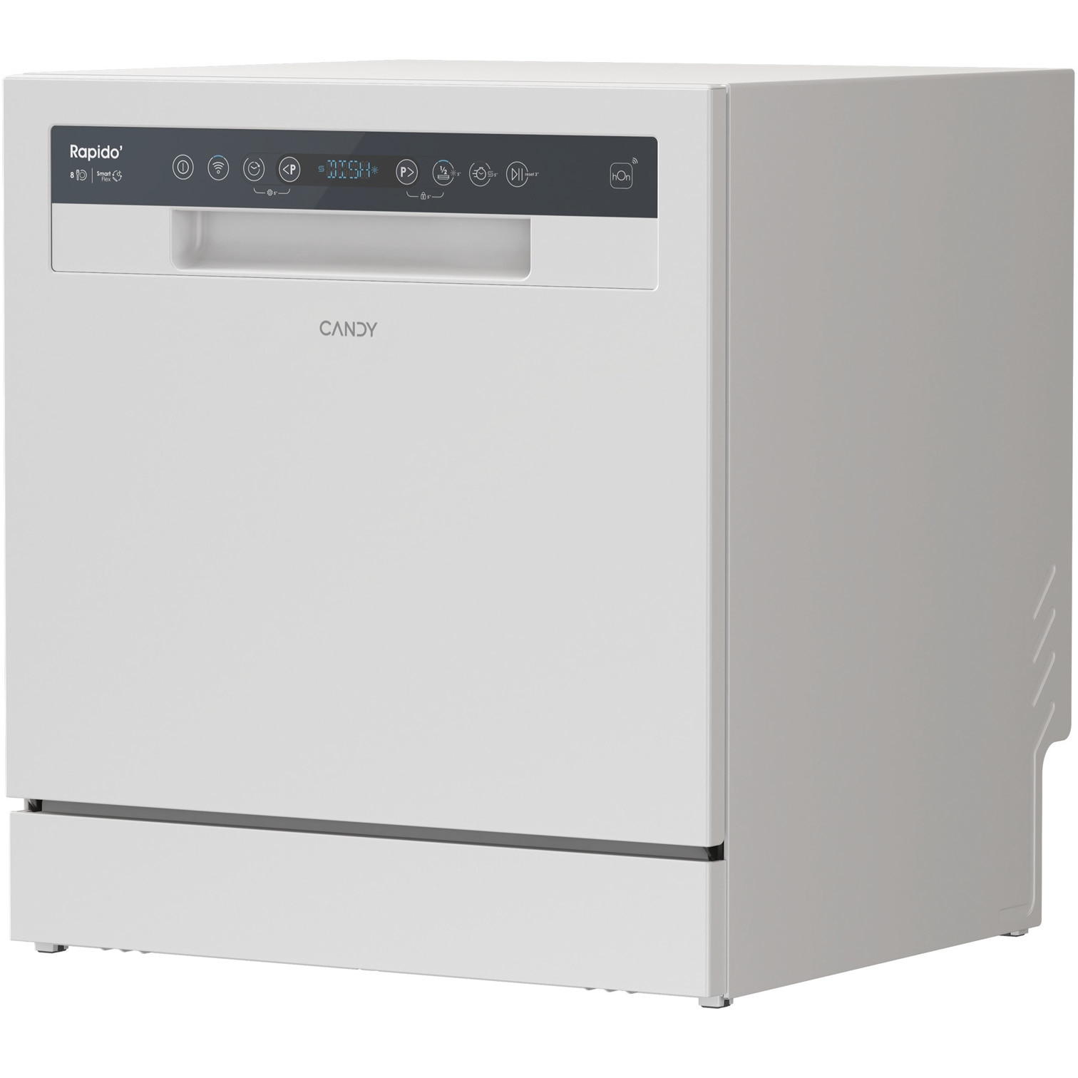 Masina de spalat vase compacta Candy CP 8F9FFW, 8 seturi, 8 programe, Wifi + BLE, Clasa F, 55 cm, Alb