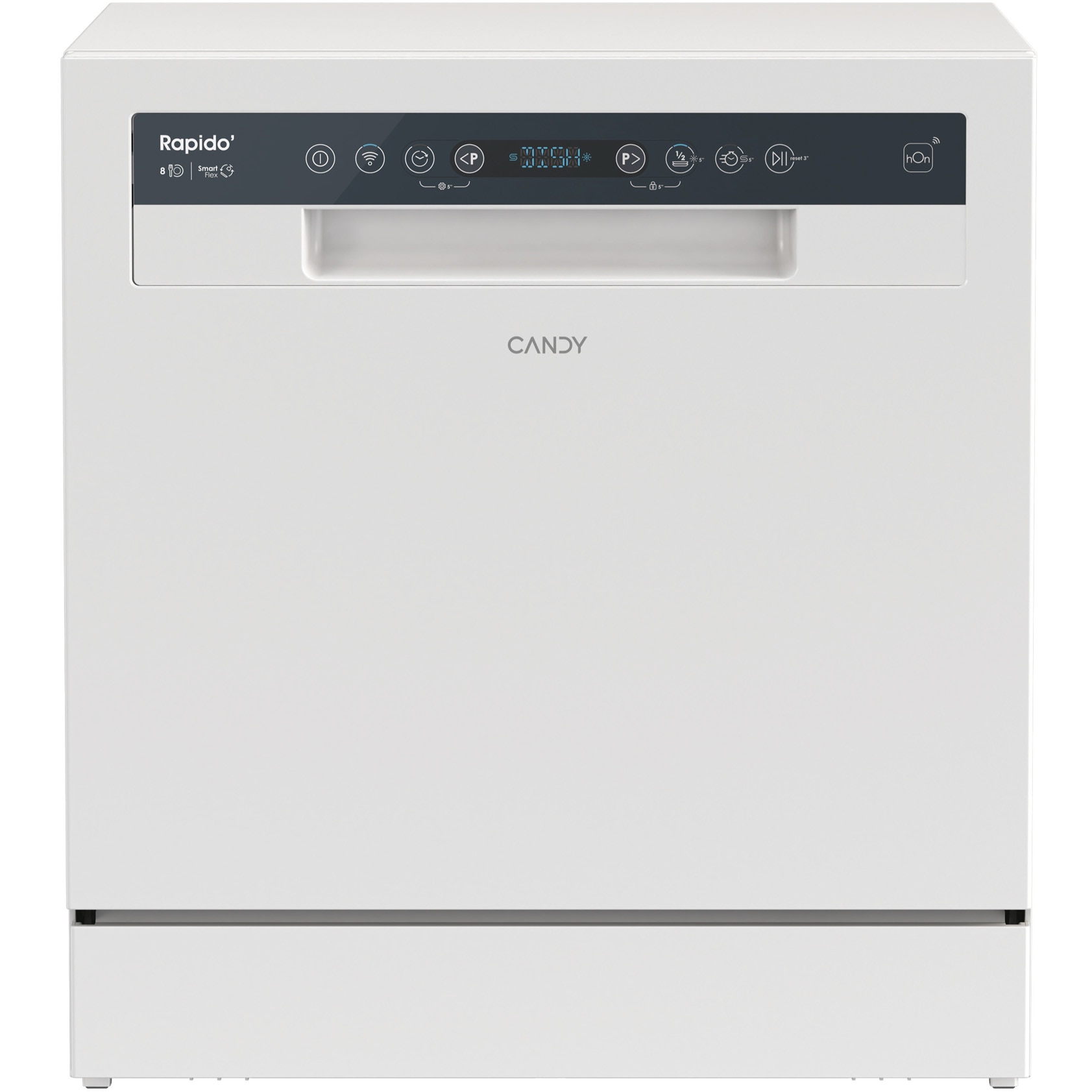 Masina de spalat vase compacta Candy CP 8F9FFW, 8 seturi, 8 programe, Wifi + BLE, Clasa F, 55 cm, Alb