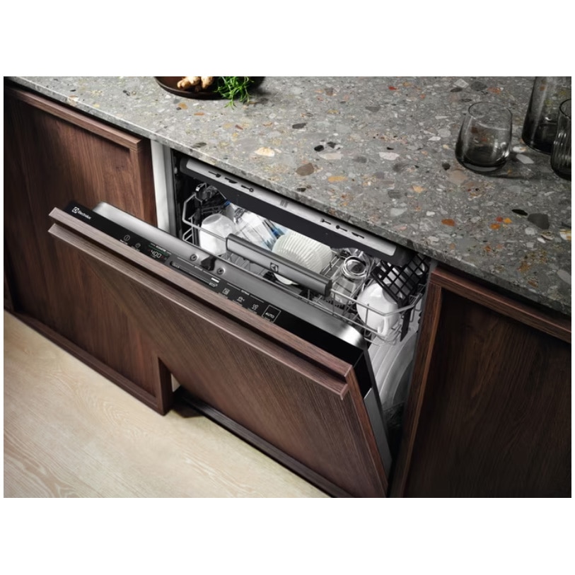 Masina de spalat vase incorporabila Electrolux EEG68600W, 14 seturi, 8 programe, MaxiFlex, AirDry, Motor inverter, Time Beam, Iluminare interioara, Conectivitate WiFi, Clasa A, 60 cm