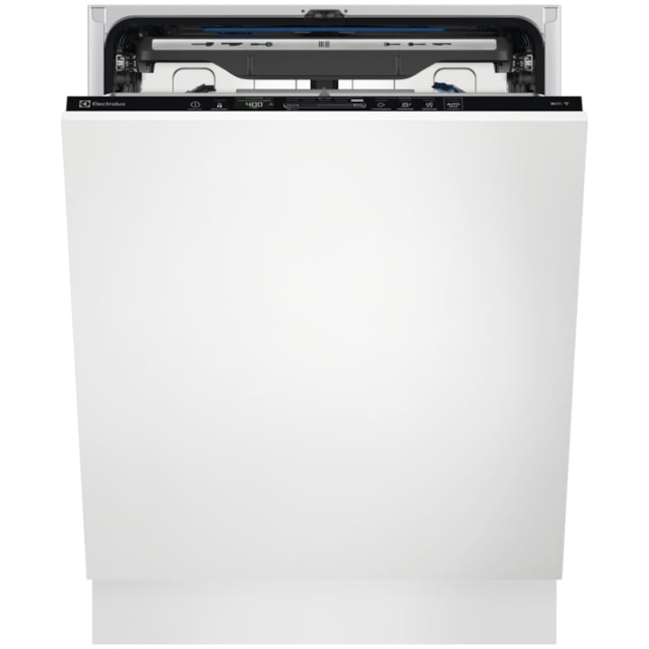Masina de spalat vase incorporabila Electrolux EEG68600W, 14 seturi, 8 programe, MaxiFlex, AirDry, Motor inverter, Time Beam, Iluminare interioara, Conectivitate WiFi, Clasa A, 60 cm