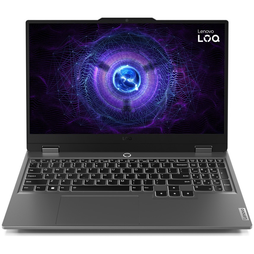 Laptop Gaming Lenovo LOQ 15IRX9 cu procesor Intel® Core™ i7-13650HX pana la 4.9 GHz, 15.6", Full HD, IPS, 16GB, 1TB SSD, NVIDIA® GeForce RTX™ 4050 6GB GDDR6, No OS, Luna Grey