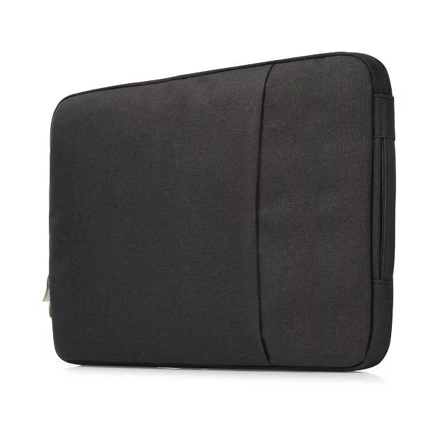 Husa de Protectie si Transport Laptop/Tableta, Dimensiune 15" Inch, Poliester/Impermeabil/Captusit la interior cu burete antisoc, Inchidere cu fermoar, Buzunar lateral, Compatibil Apple MacBook, Asus, Acer, Dell, Huawei, Negru