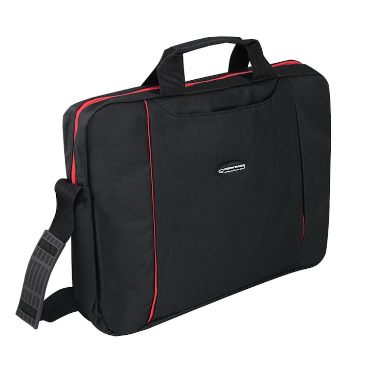 Geanta laptop Esperanza Salerno, 15.6", poliester, curea reglabila, neagra Negru 15.6 inch
