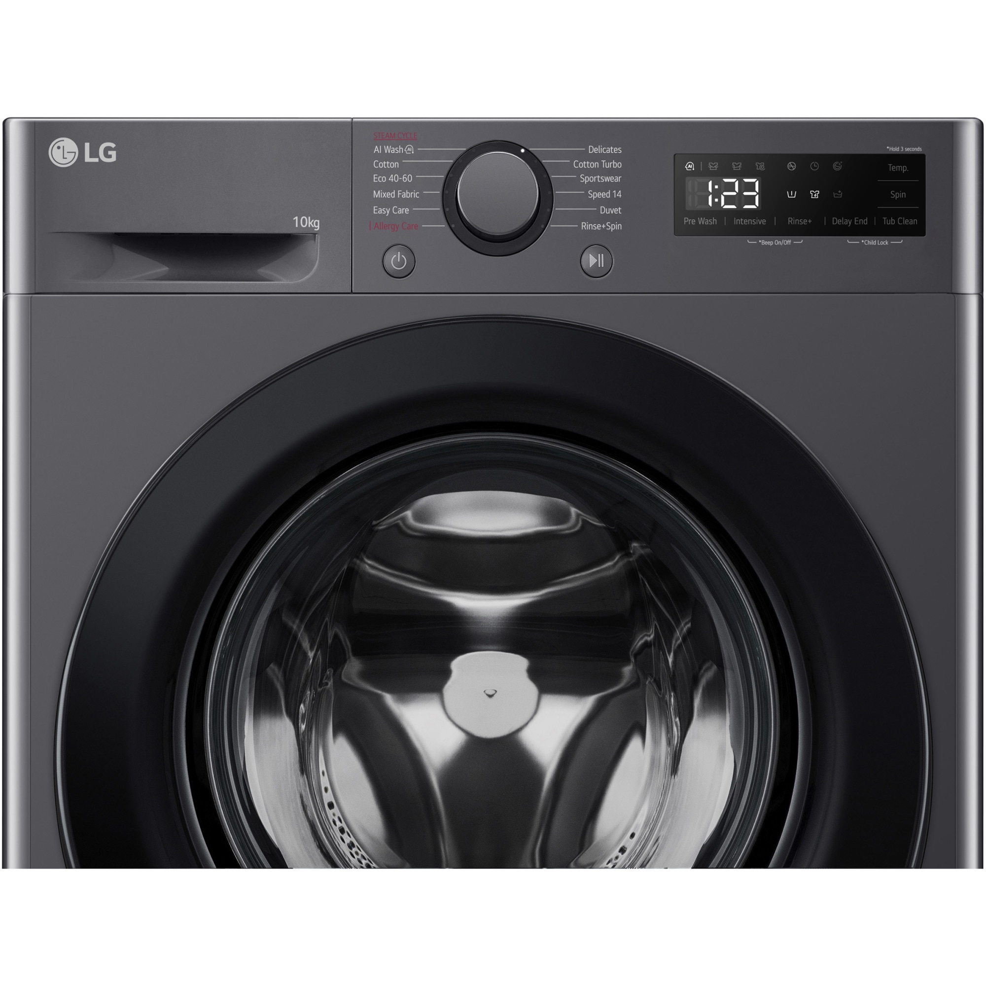 Masina de spalat rufe LG F4WR510SBM, 10 kg, 1400 rpm, Clasa A, Motor AI Direct Drive, AI Wash, Smart Diagnosis, Negru