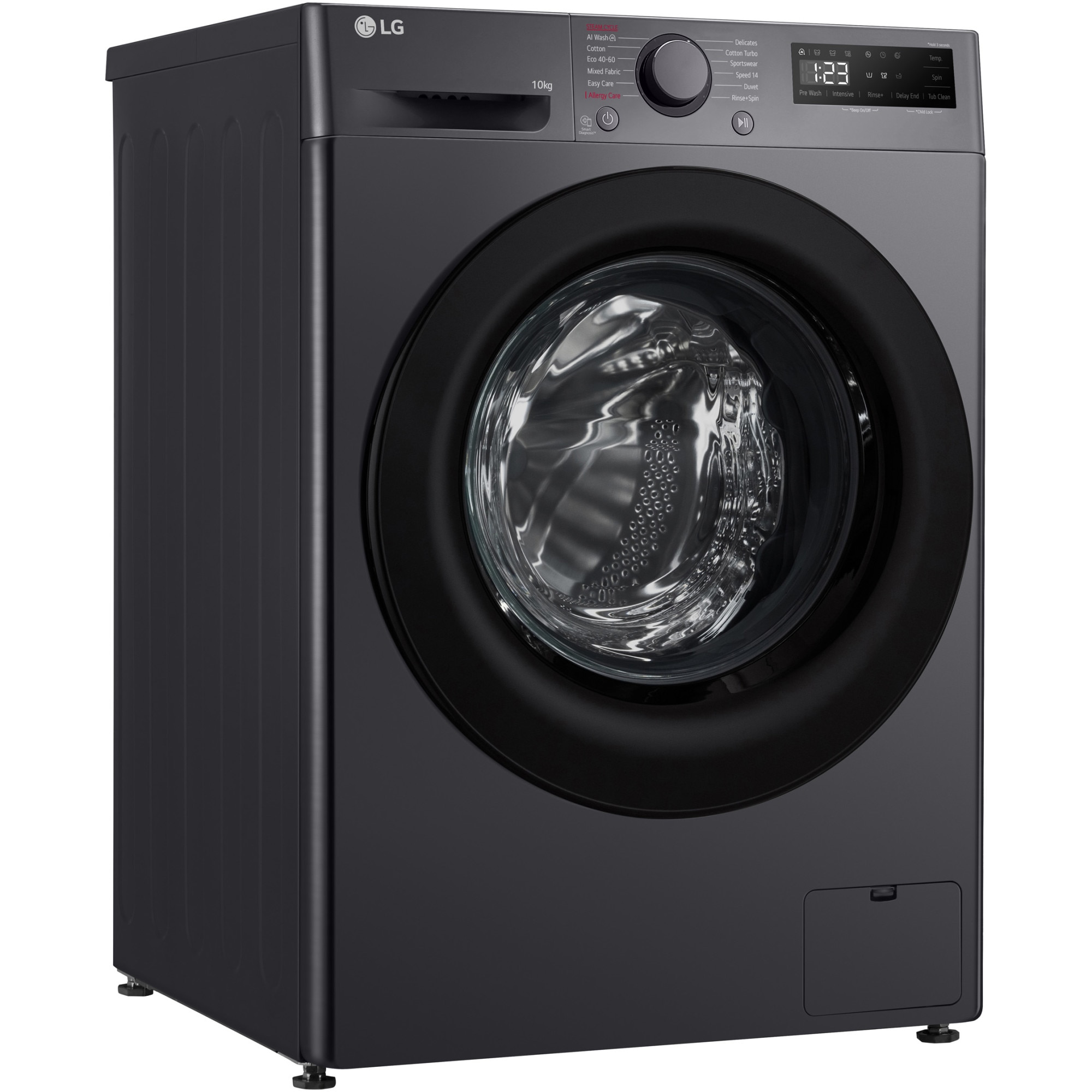 Masina de spalat rufe LG F4WR510SBM, 10 kg, 1400 rpm, Clasa A, Motor AI Direct Drive, AI Wash, Smart Diagnosis, Negru