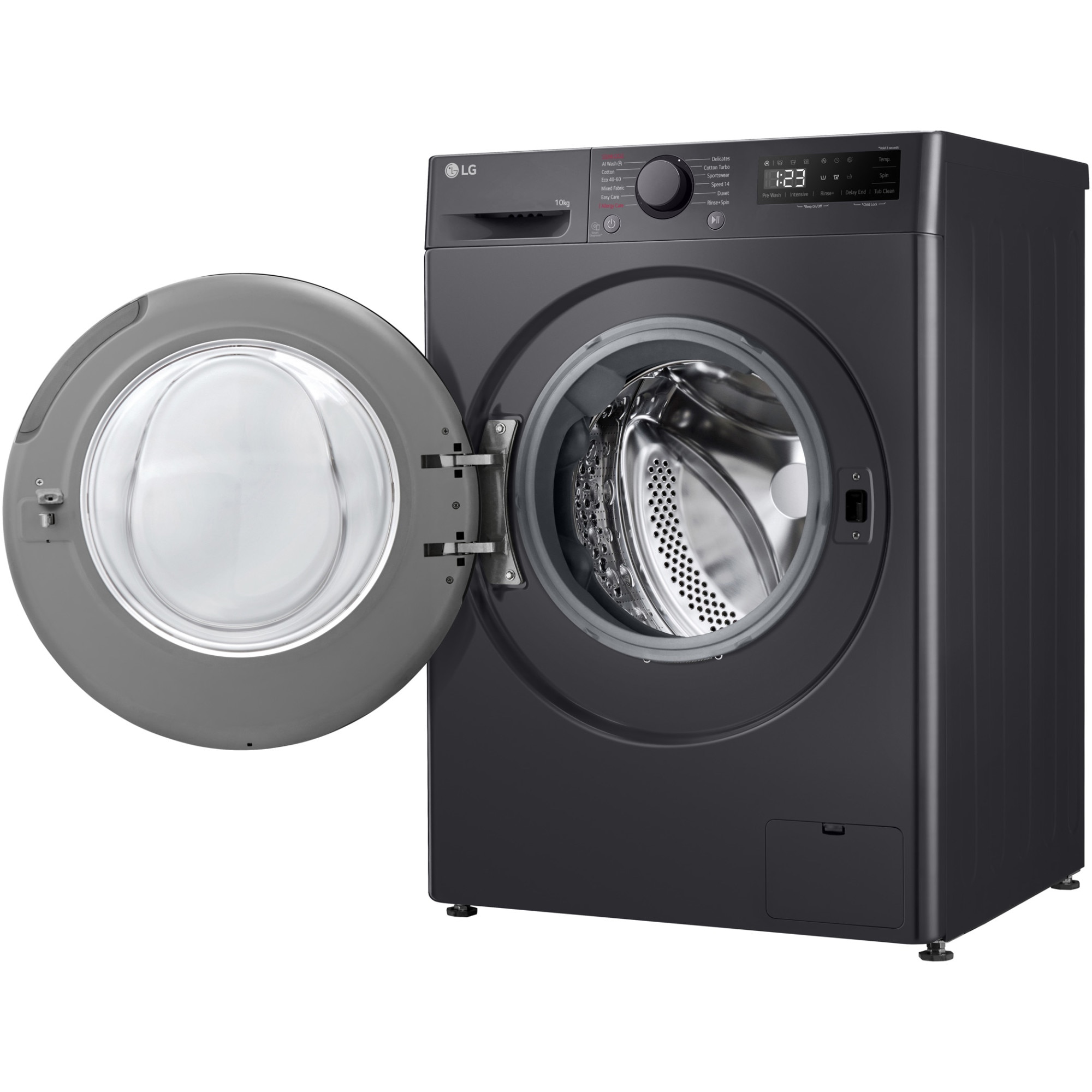 Masina de spalat rufe LG F4WR510SBM, 10 kg, 1400 rpm, Clasa A, Motor AI Direct Drive, AI Wash, Smart Diagnosis, Negru