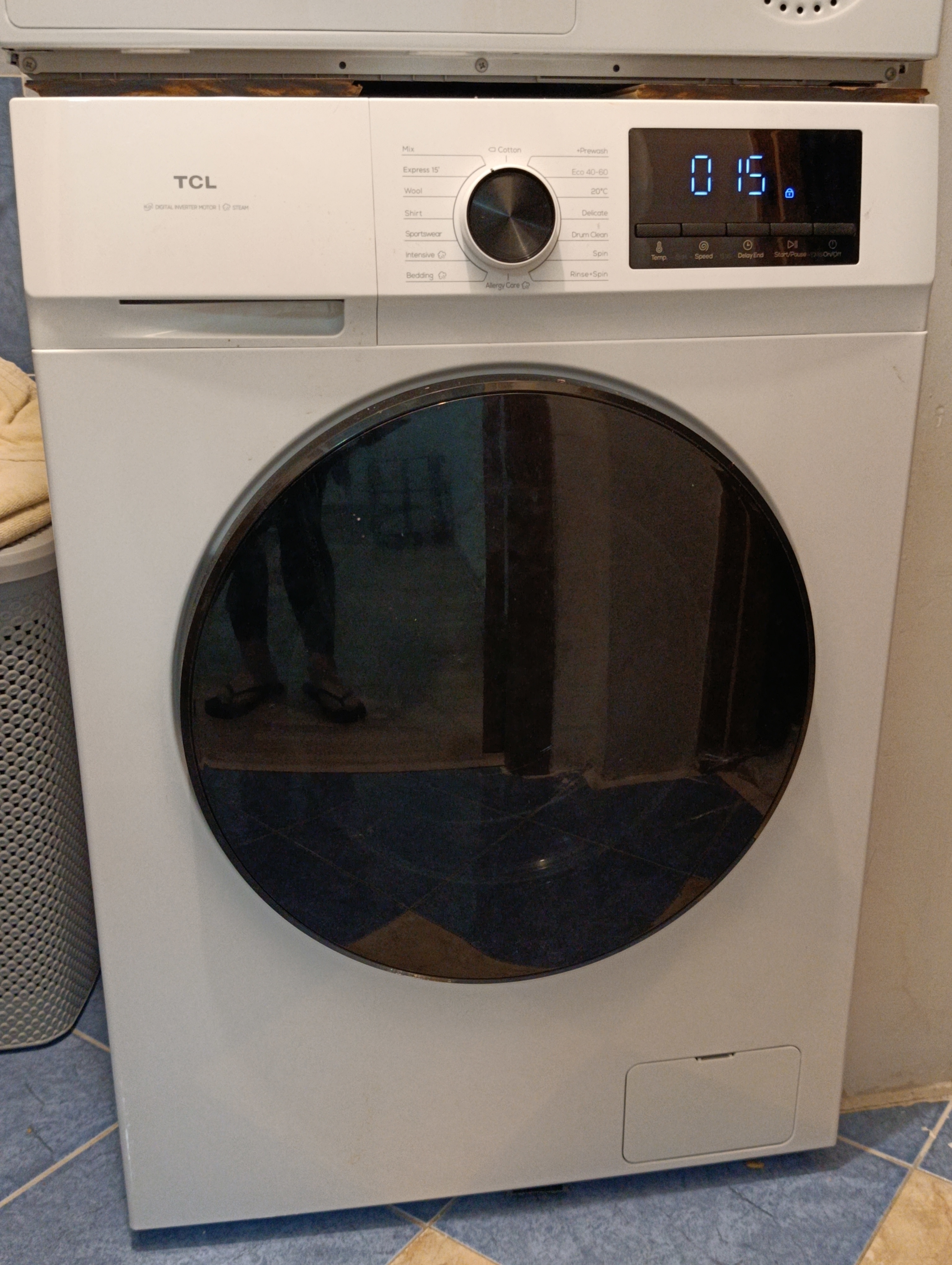 Masina de spalat rufe TCL FF1214SA0, 12 kg, 1400 RPM, Clasa A, Motor Inverter, Steam Wash, Drum Clean, Honeycomb Drum, Add Garment, Argintiu