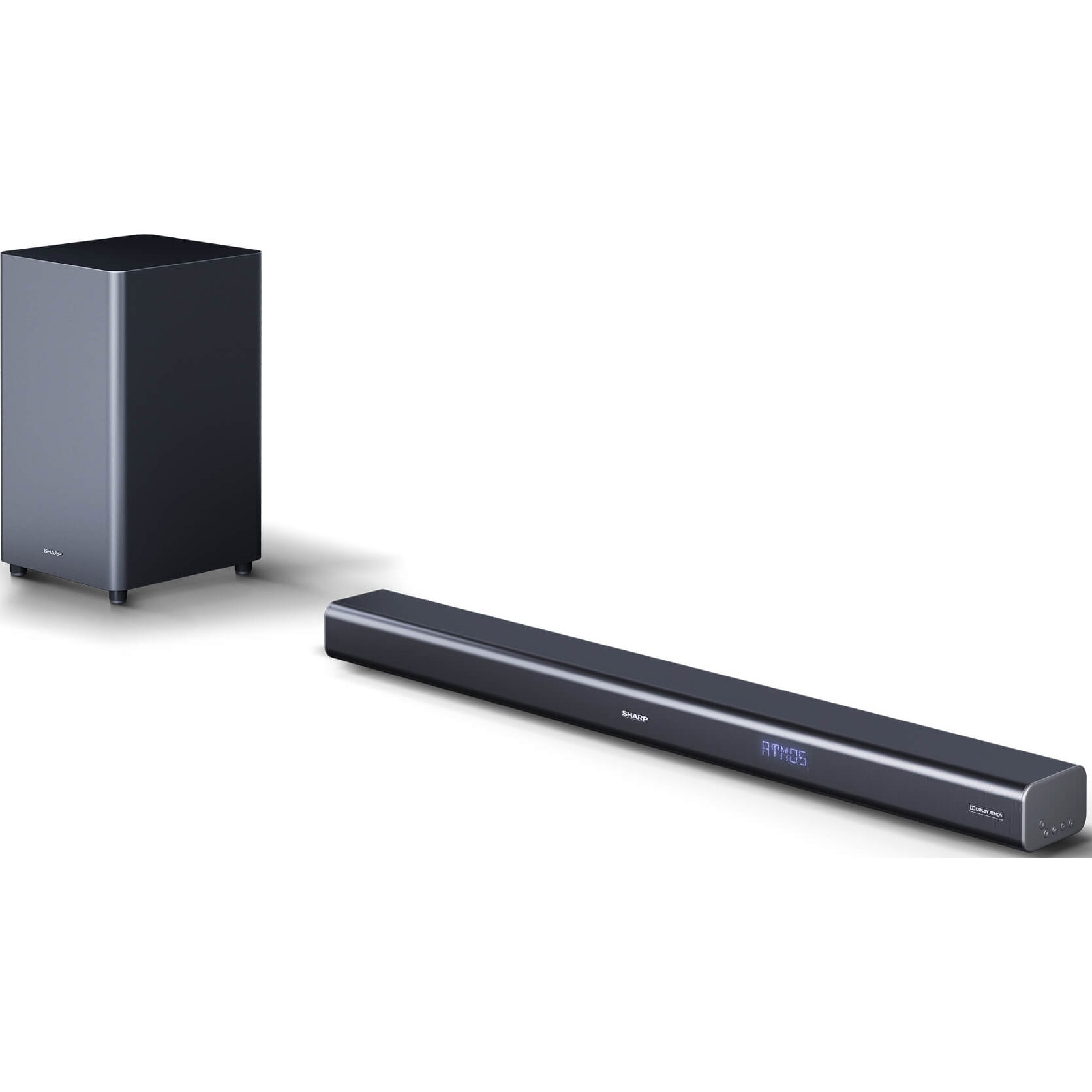 Soundbar Sharp HT-SBW460, 3.1, Dolby Atmos, 440W, Virtual Surround Sound, Subwoofer wireless, Bluetooth, Negru