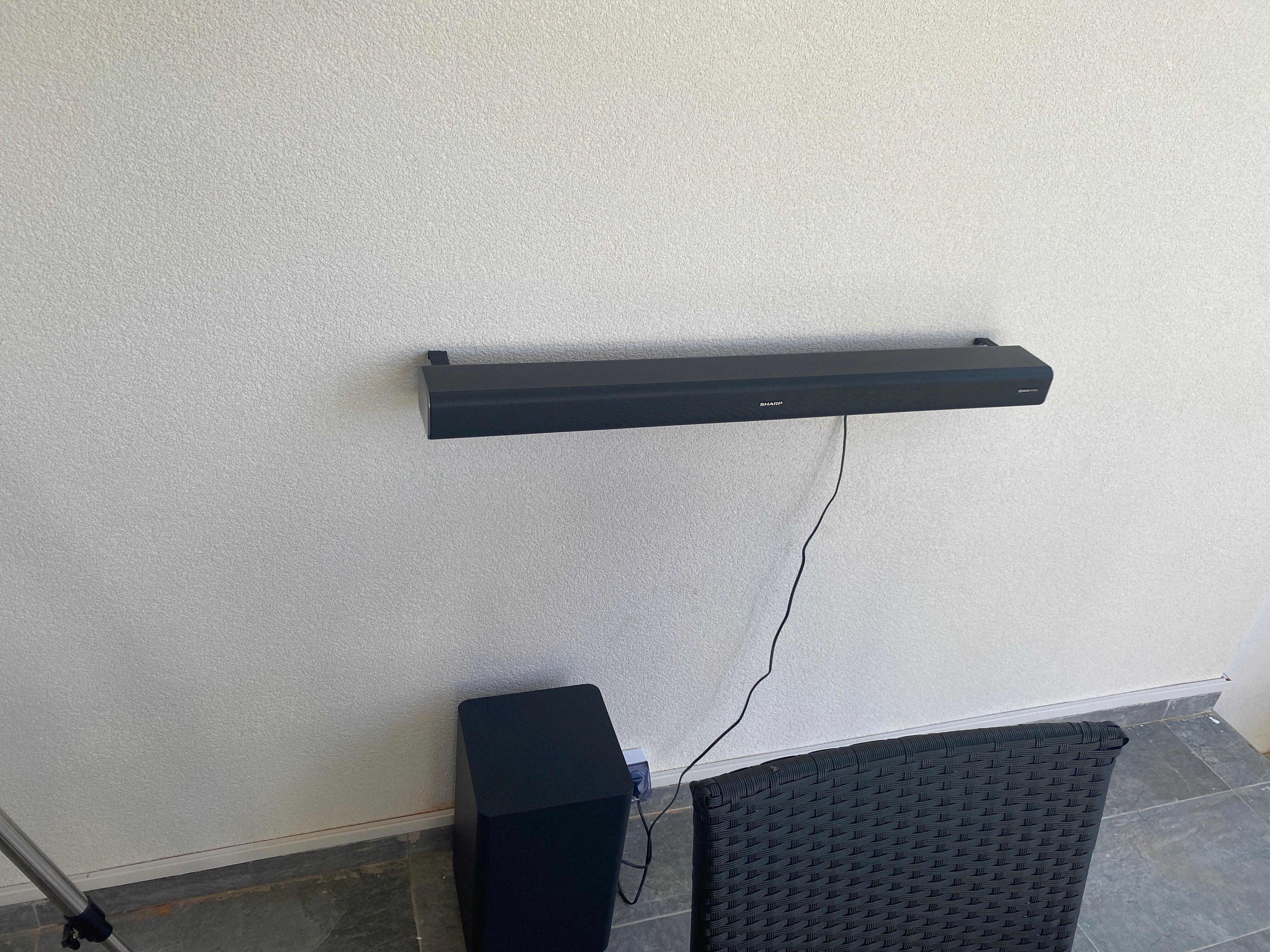 Soundbar Sharp HT-SBW460, 3.1, Dolby Atmos, 440W, Virtual Surround Sound, Subwoofer wireless, Bluetooth, Negru