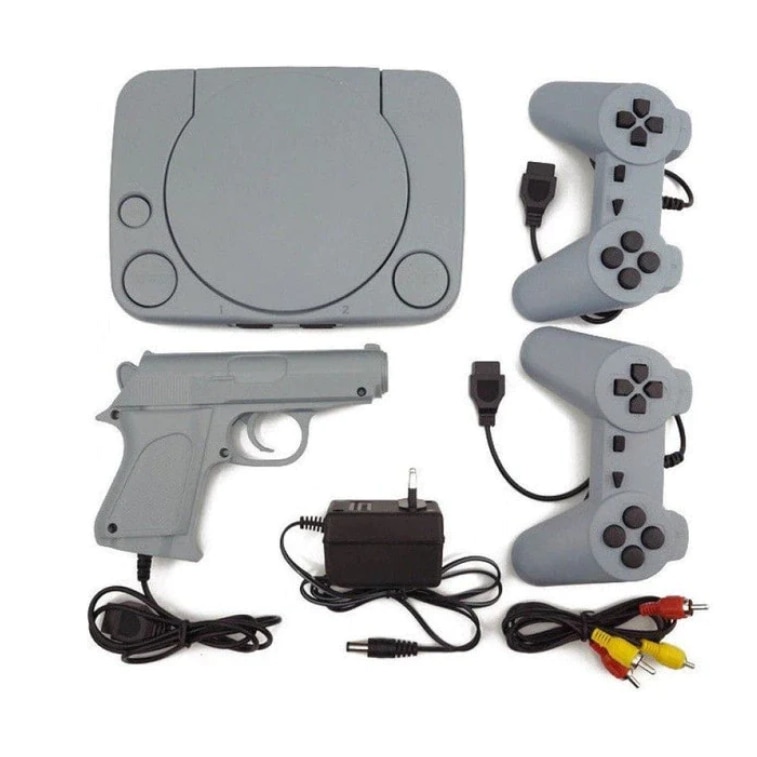 Consola de jocuri video OneTech Retro, Super Mario Bros Game, Model Nou, 2x Joystick, Pistol, Alb