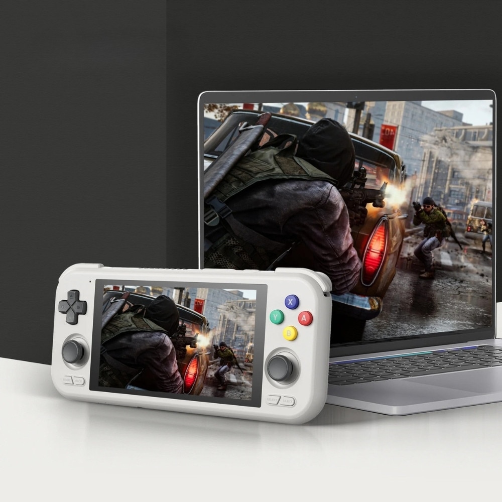 Consola portabila Retroid Pocket 4 Pro, MediaTek Dimensity 1100, Mali-G77 MC9, 8GB RAM LPDDR4x, 128GB, Display 4.7 inch, 5000mAh, Bluetooth 5.2, WiFi, USB-C, Gri