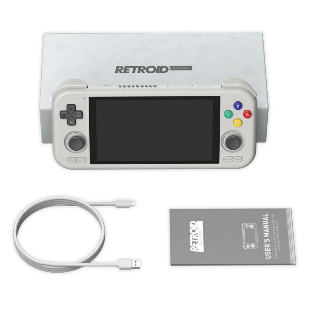 Consola portabila Retroid Pocket 4 Pro, MediaTek Dimensity 1100, Mali-G77 MC9, 8GB RAM LPDDR4x, 128GB, Display 4.7 inch, 5000mAh, Bluetooth 5.2, WiFi, USB-C, Gri